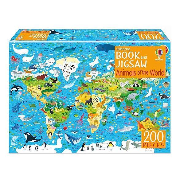 Animals of the World Usborne Book And Jigsaw Puzzle - Peekaboo