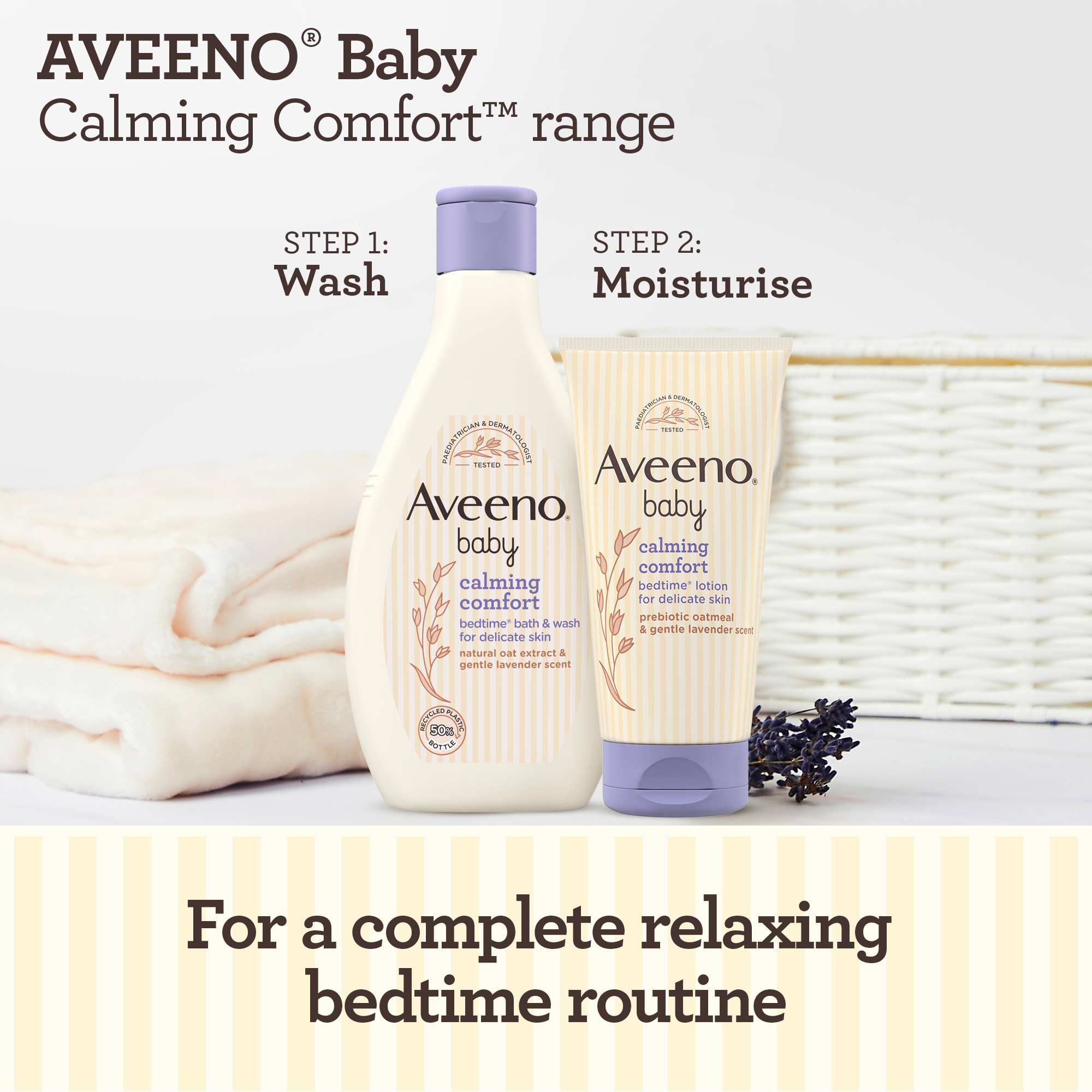 Aveeno Baby Calming Comfort™ Bedtime® Bath & Wash 250ml Age- Newborn & Above