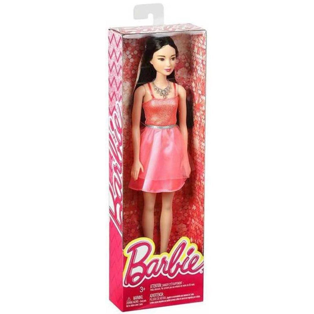 Barbie glitz doll coral dress best sale