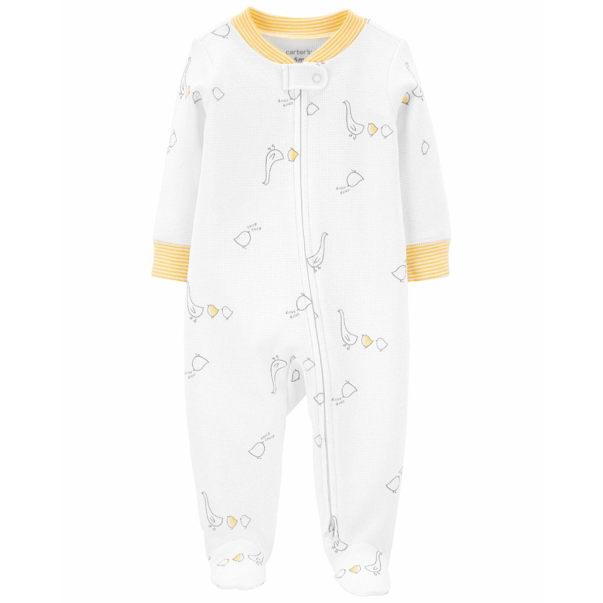 Carter's 1Piece Duck 2Way Zip Cotton Sleep & Play Unisex White