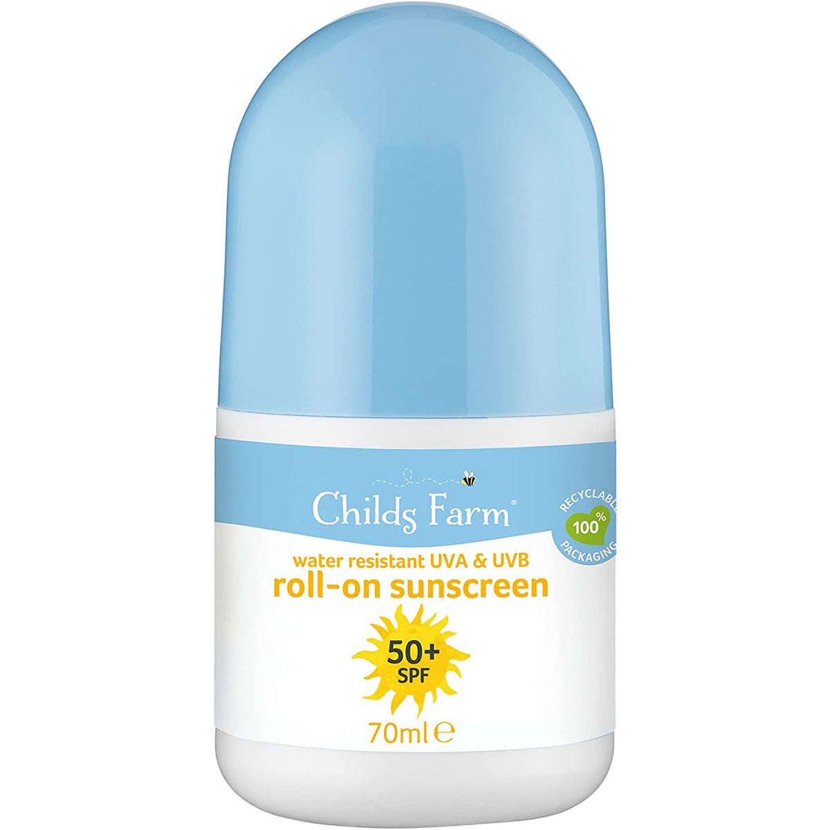 Childs Farm SPF 50+ Roll On Sun Screen Lotion 70ml Peekaboo