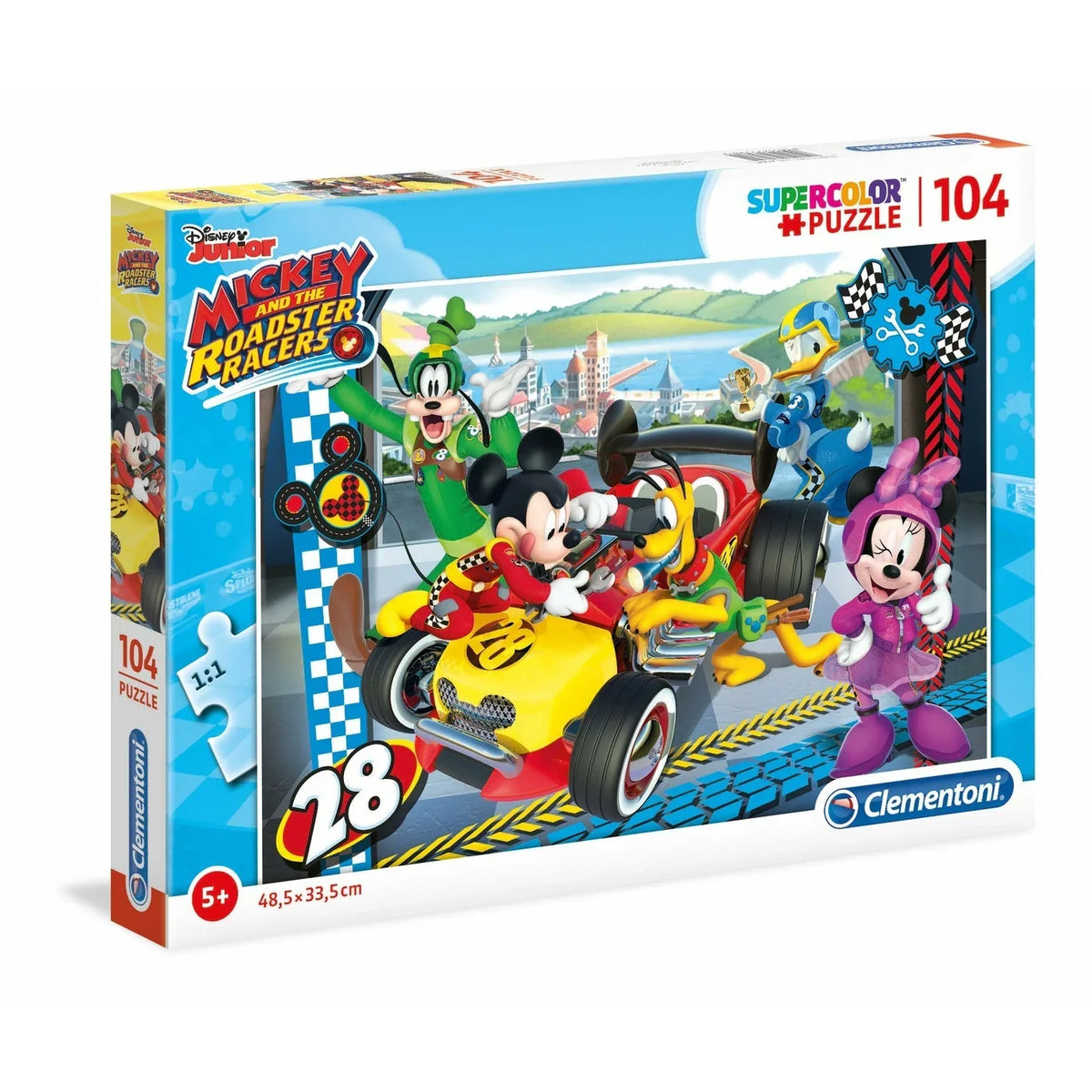 Clementoni Disney Mickey and The Roadster Racers Puzzle 104 Pieces 5Y ...