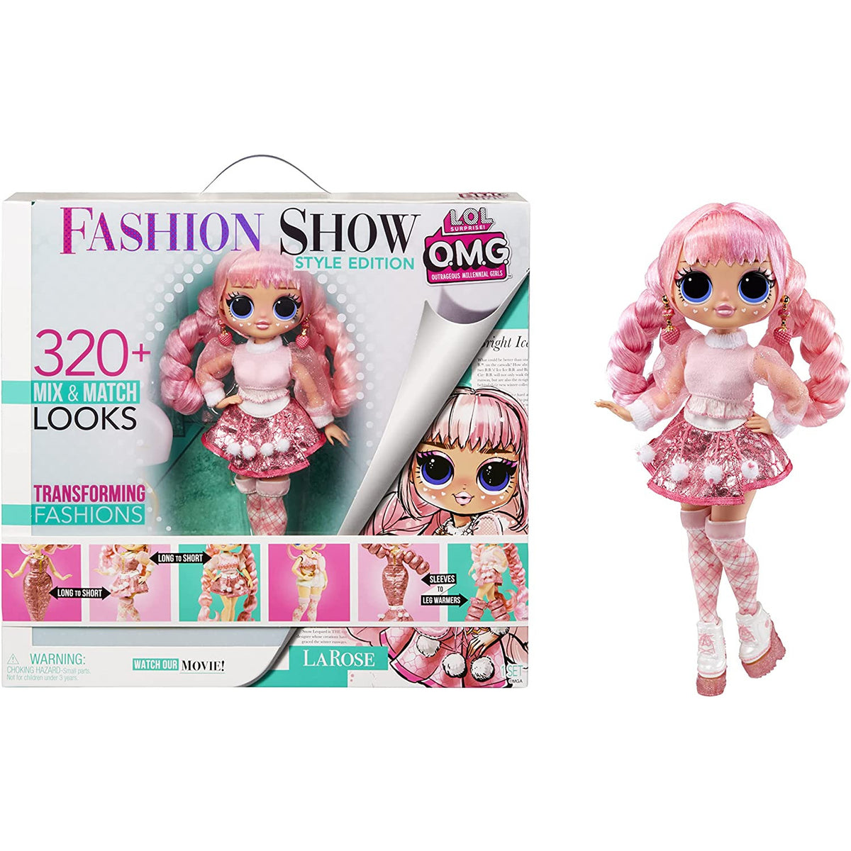 Lol Surprise OMG Fashion Show Style Edition LaRose Fashion Doll with 320 Fashion Looks Multicolor Age 3 Years Above Peekaboo