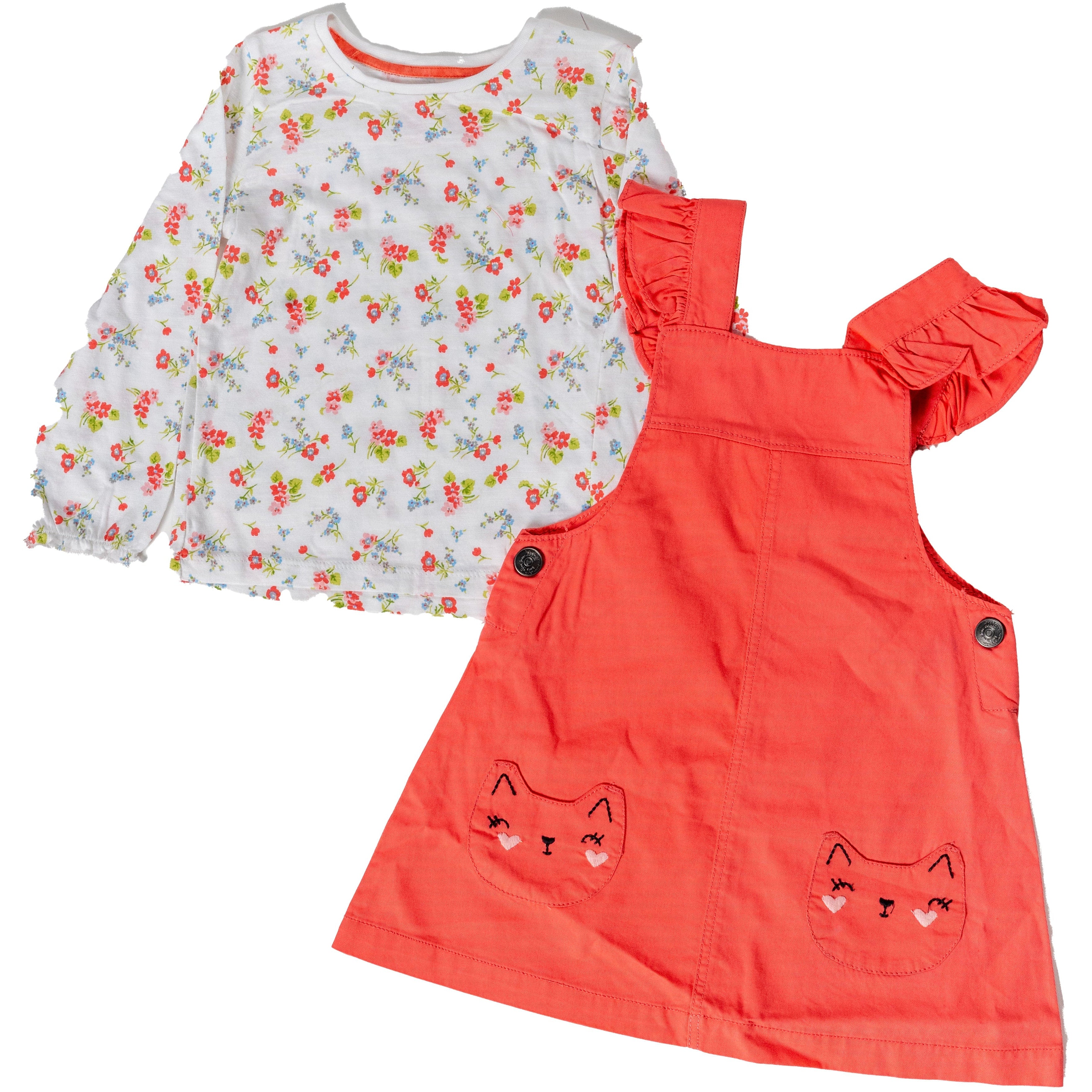 Mothercare Street Party Coral Dress Multicolor E802 Age- 6 Months to 3 Years