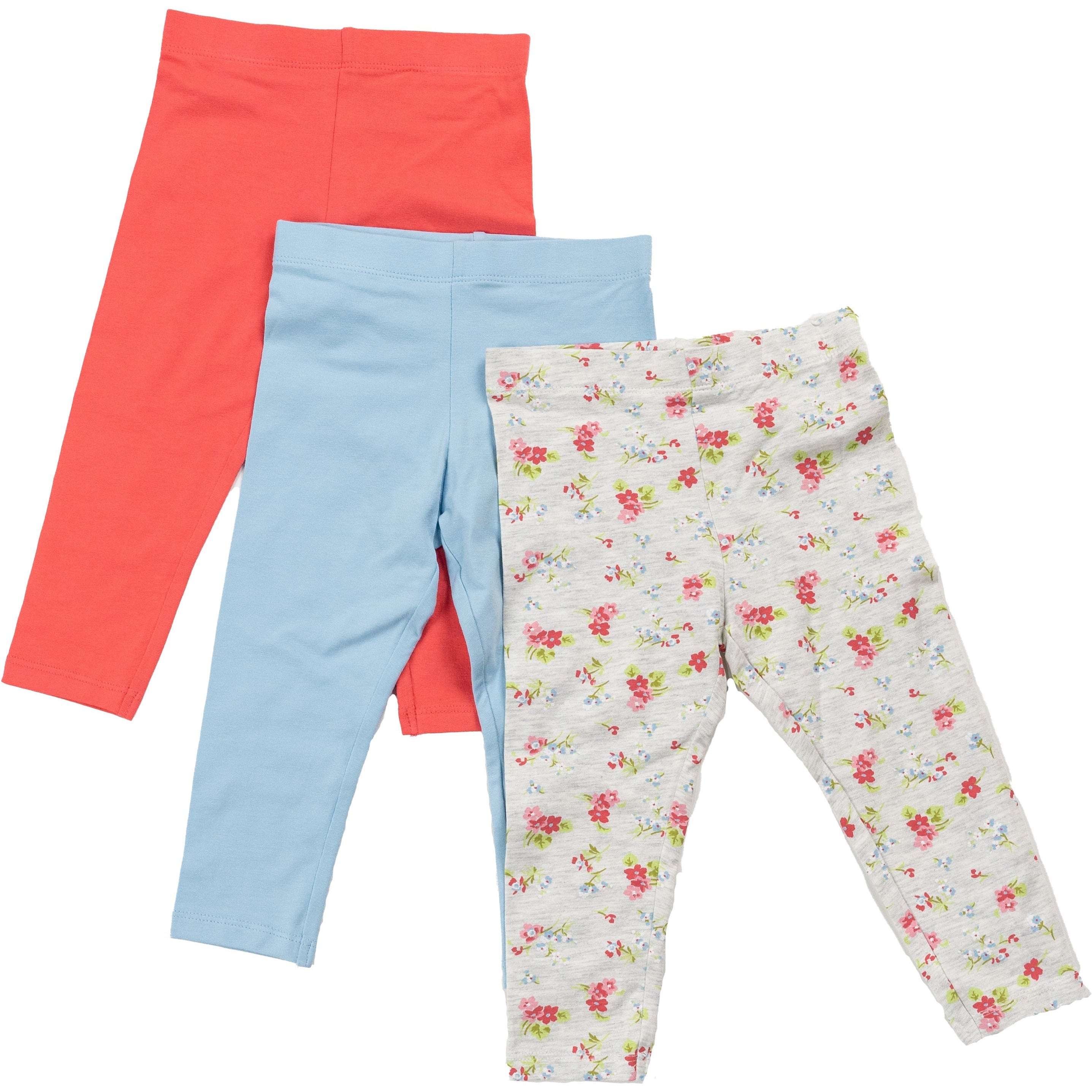 Mothercare Street Party Leggings Set of 3 Peach/Blue/Floral E803 Age- 9 Months & Above