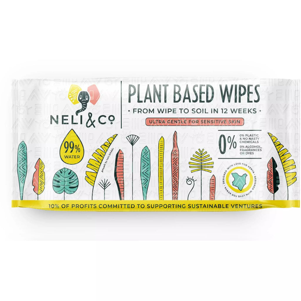 Neli & Co Plant Based & 99% Water Wipers Age- Newborn & Above