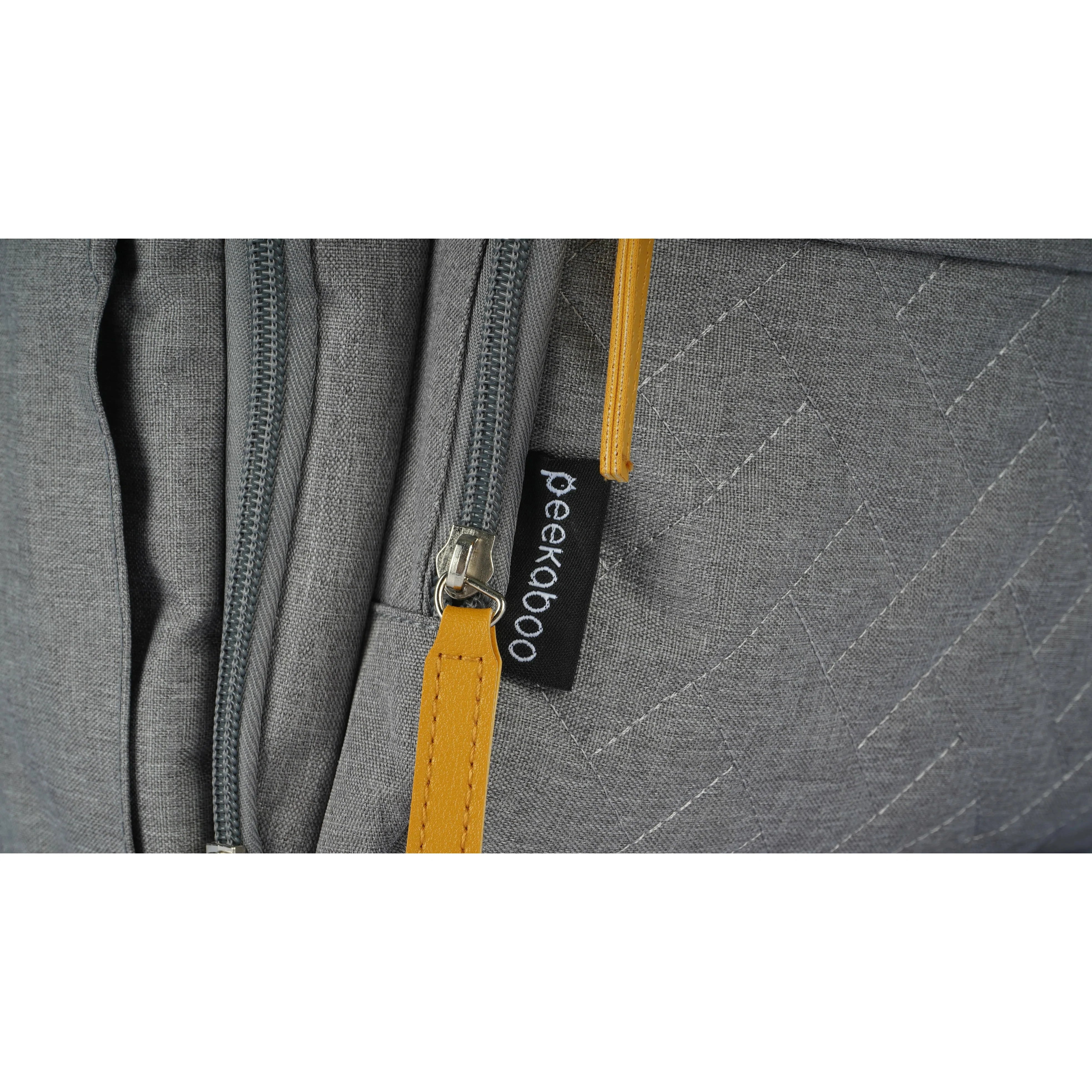 Peekaboo Multiutility Diaper Bag/ Backpack with Pacifier Case Grey