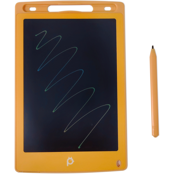 Peekaboo's LCD 8.5 inch Writing Tablet with a Drawing Pad Orange Age- 3 Years & Above