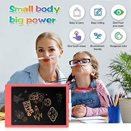 Peekaboo's LCD 8.5 inch Writing Tablet with a Drawing Pad Orange Age- 3 Years & Above
