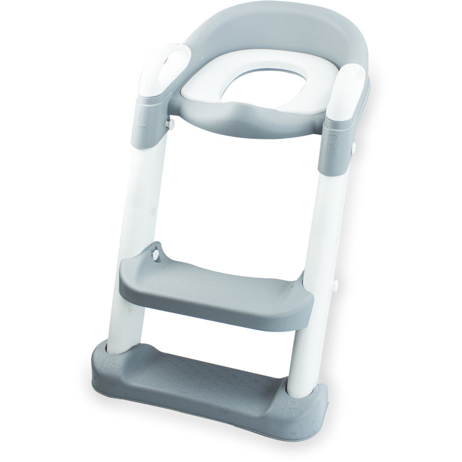 Pibi Step Stool Ladder Foldable Potty Trainer Seat Grey/White Age- 6 Months & Above