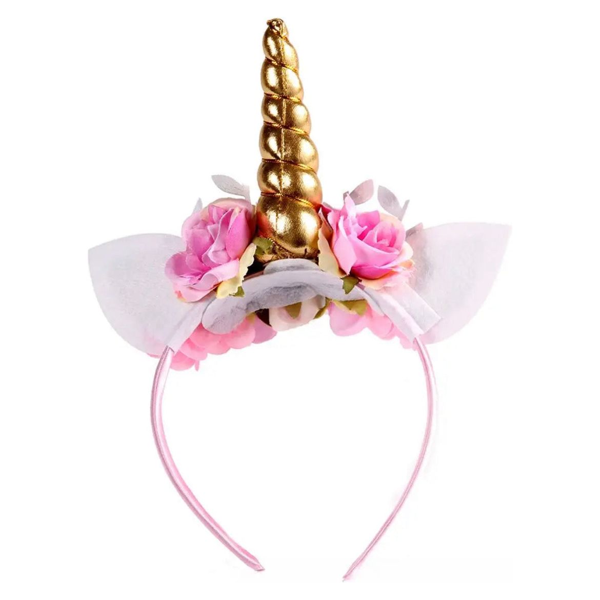 Pibi Unicorn Horn  with Flowers Hairbands Hfl1101-14 Assorted Age- 2 Years & Above