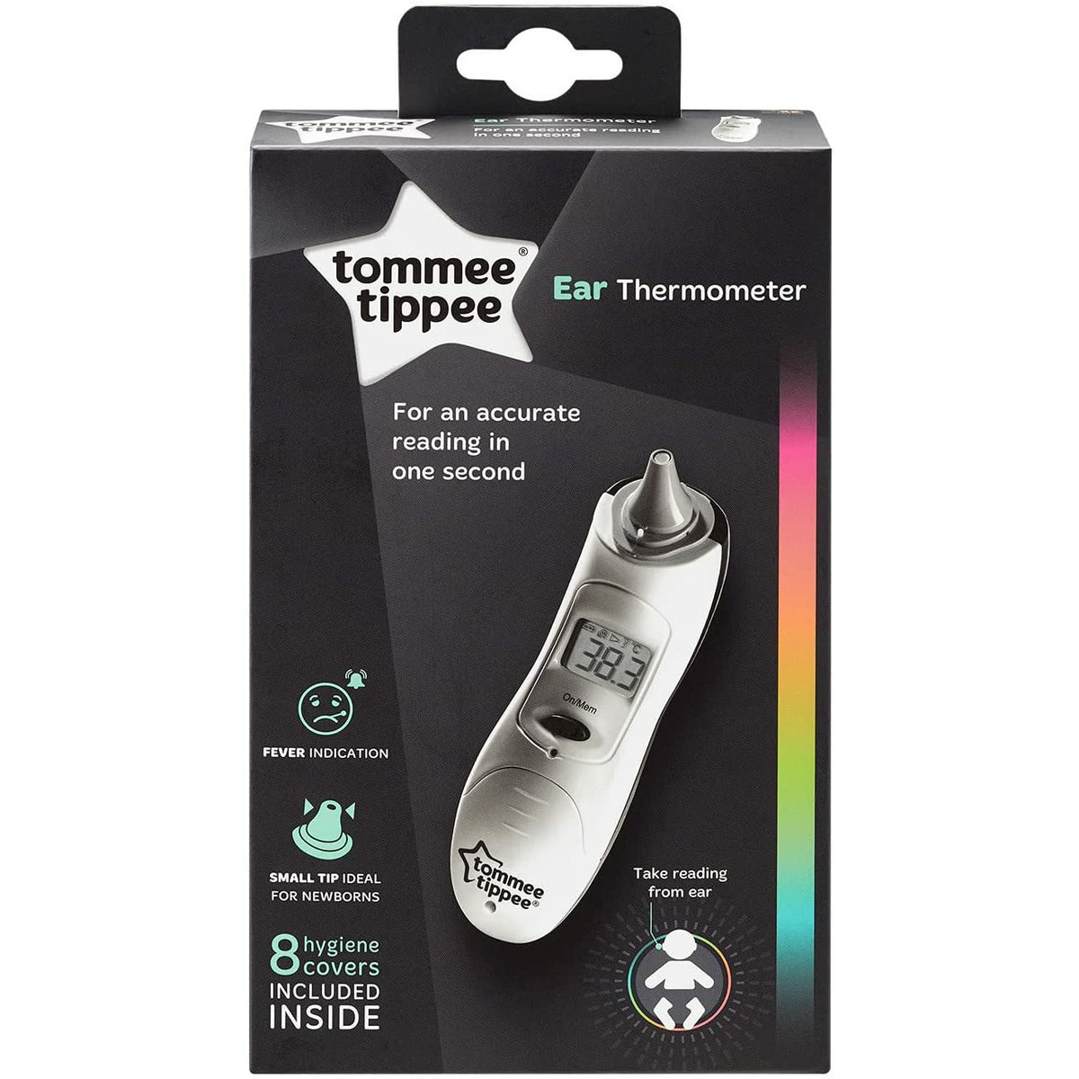 Tommee Tippee Digital Ear Thermometer White AgeNewborn & Above Peekaboo