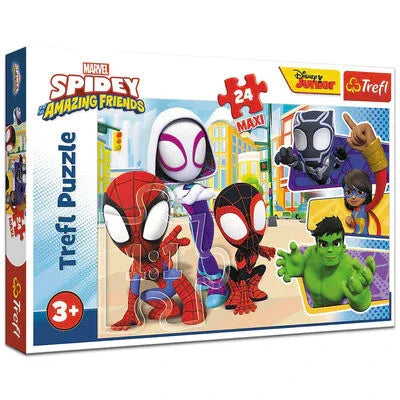 Trefl Puzzle Marvel Spidey and his amazing Friends 24 Maxi Pieces ...