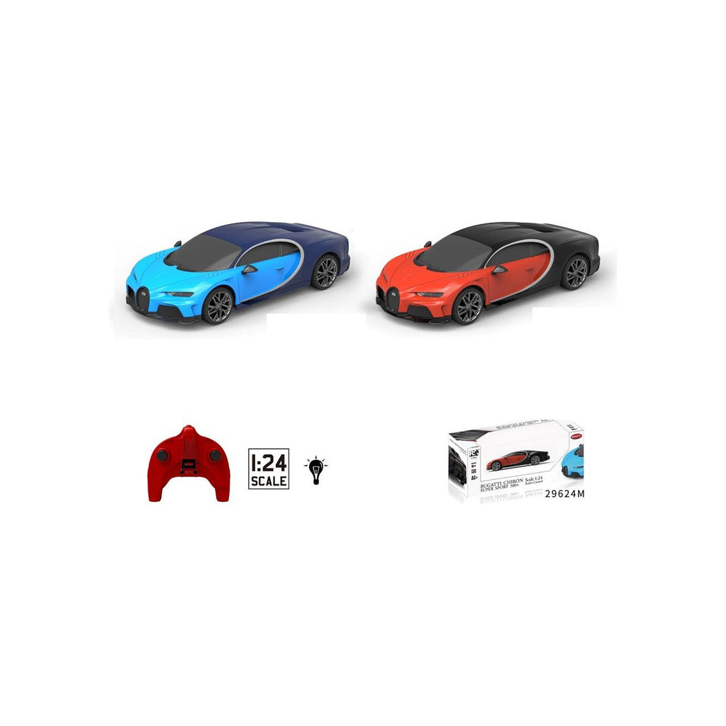 1:24 Scale Bugatti Chiron Battery-Body: 3*1.5V Aa Battery, Not-Included Control - 2 X 1.5Aa, Not-Included Color - Yellow & Orange Age- 4 Years & Above