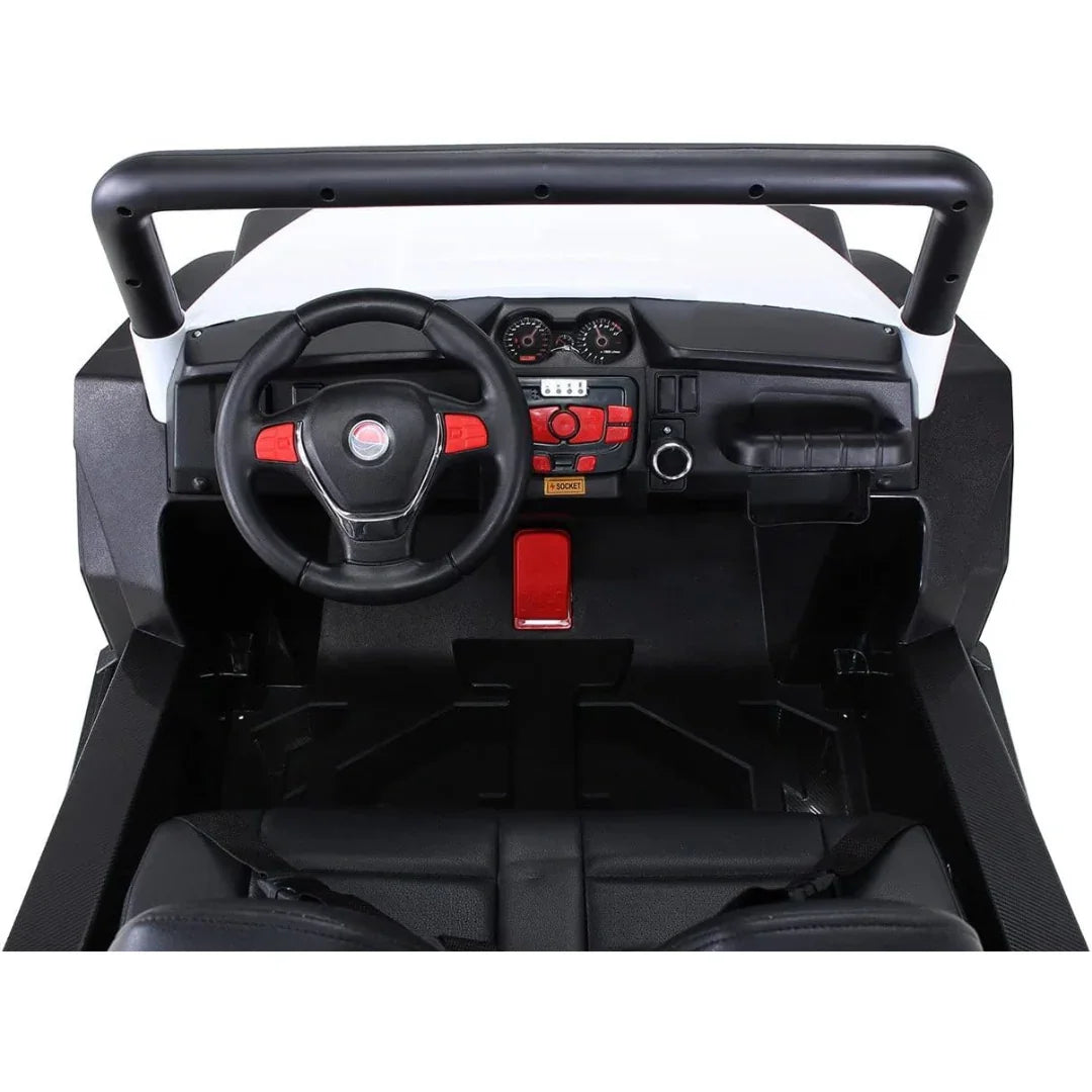 Scorpio Xux 12V 4 x4 Battery Operated Ride On Jeep with Remote Control White without back light  Age- 3 Years & Above