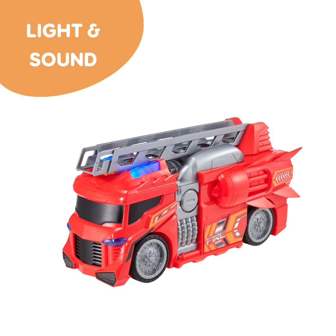 Teamsterz Mean Machines Fire Engine Lights & Sound Play Vehicle Red Age- 3 Years & Above