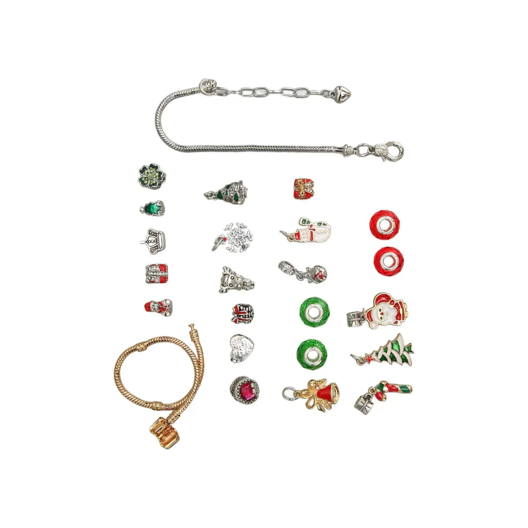 Pibi Christmas 24 Pieces Bracelet Kit with Charms Multicolor Age- 7 Years & Above