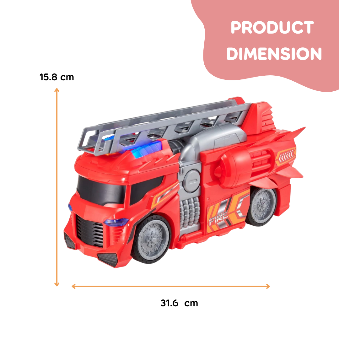 Teamsterz Mean Machines Fire Engine Lights & Sound Play Vehicle Red Age- 3 Years & Above