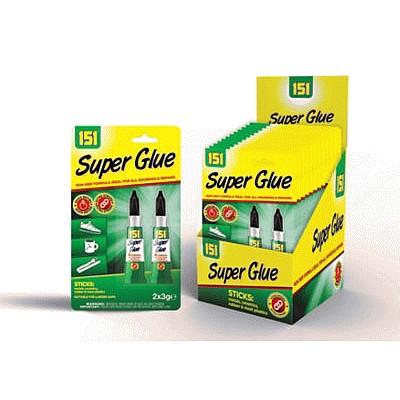 151 Non Drip Extra Strong Super Glue Cdu 3G 2 Pack