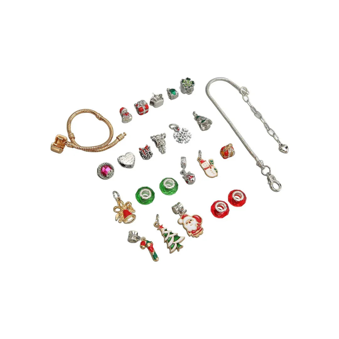 Pibi Christmas 24 Pieces Bracelet Kit with Charms Multicolor Age- 7 Years & Above