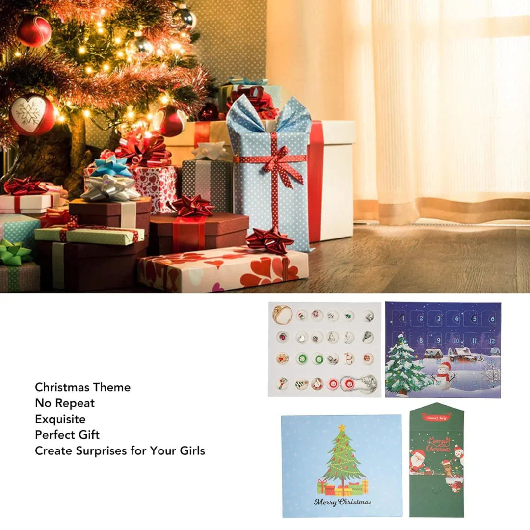Pibi Christmas 24 Pieces Bracelet Kit with Charms Multicolor Age- 7 Years & Above