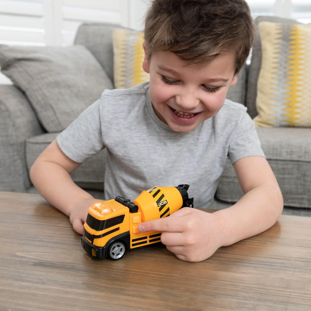 Teamsterz JCB Small Cement Mixer with Lights & Sound Yellow Age- 3 Years & Above