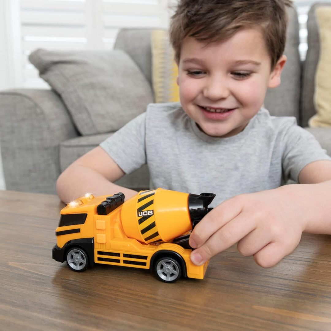 Teamsterz JCB Small Cement Mixer with Lights & Sound Yellow Age- 3 Years & Above