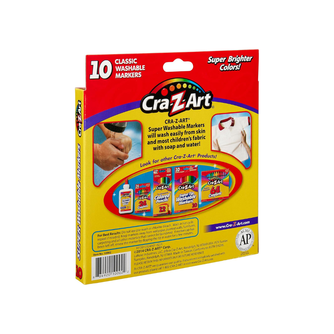 Cra-Z-Art 10 Super Washable Markers Multicolor Age- 3 Years & Above