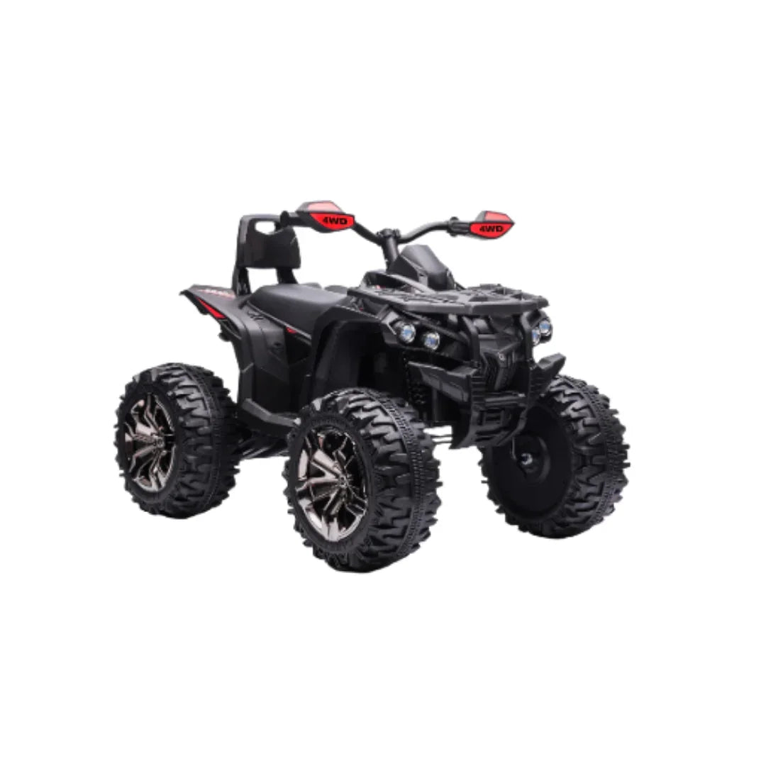 Pibi 12V High Power Long Quad Motor Bike Ride-on QLS3288 Black Age- 3 Years & Above