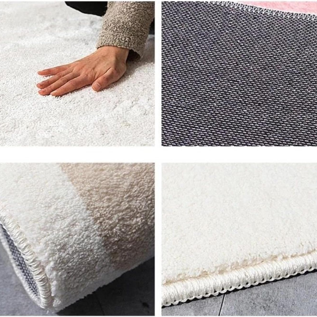 Peekaboo 3D Alphabet Round Carpet/ Baby Play Mat (100 cm Diameter) Blue/White Age- Newborn & Above