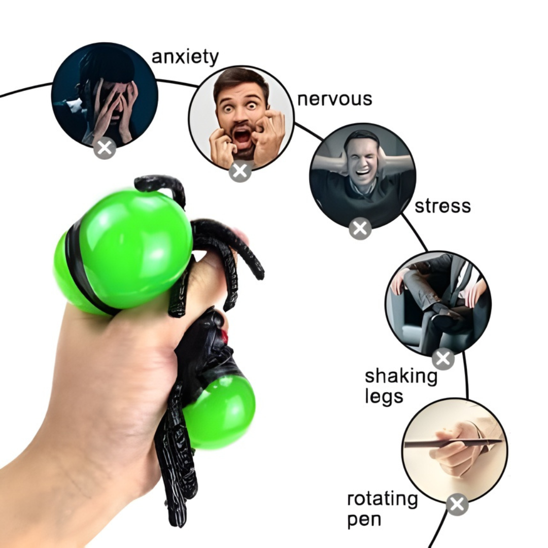 Pibi Spider Fidget Squishy Toy 15X8Cm Multicolor Assorted Pack of 1 Age- 3 Years & Above