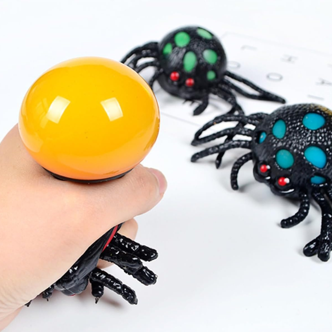 Pibi Spider Fidget Squishy Toy 15X8Cm Multicolor Assorted Pack of 1 Age- 3 Years & Above