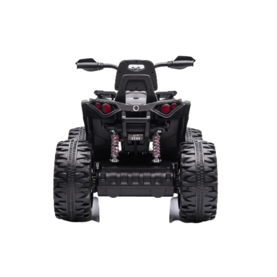 Pibi 12V High Power Long Quad Motor Bike Ride-on QLS3288 Black Age- 3 Years & Above