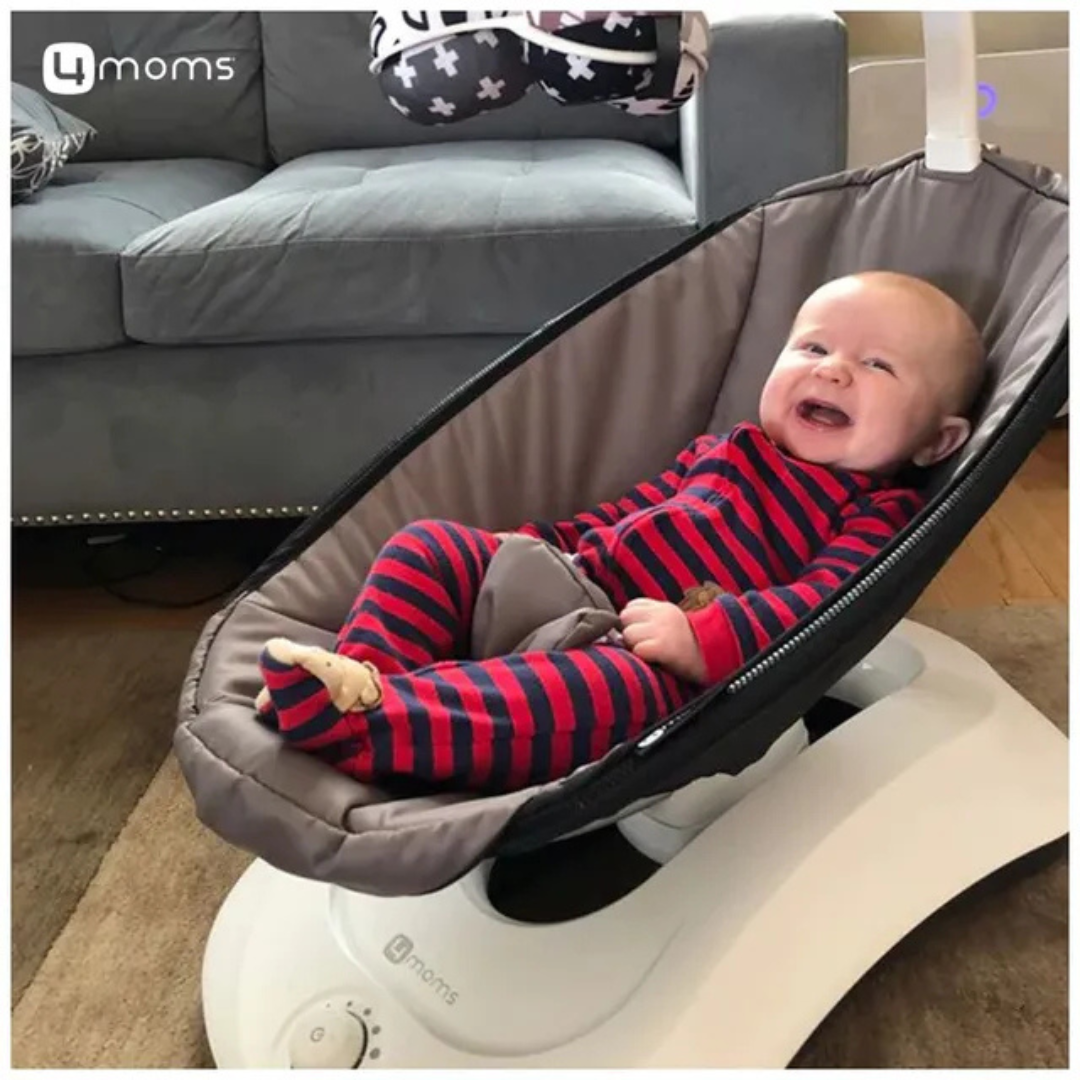 4Moms Rockaroo Baby Rocker 2.0 Model with Front to Back Gliding Motion 1048 Graphite Age- Newborn & Above