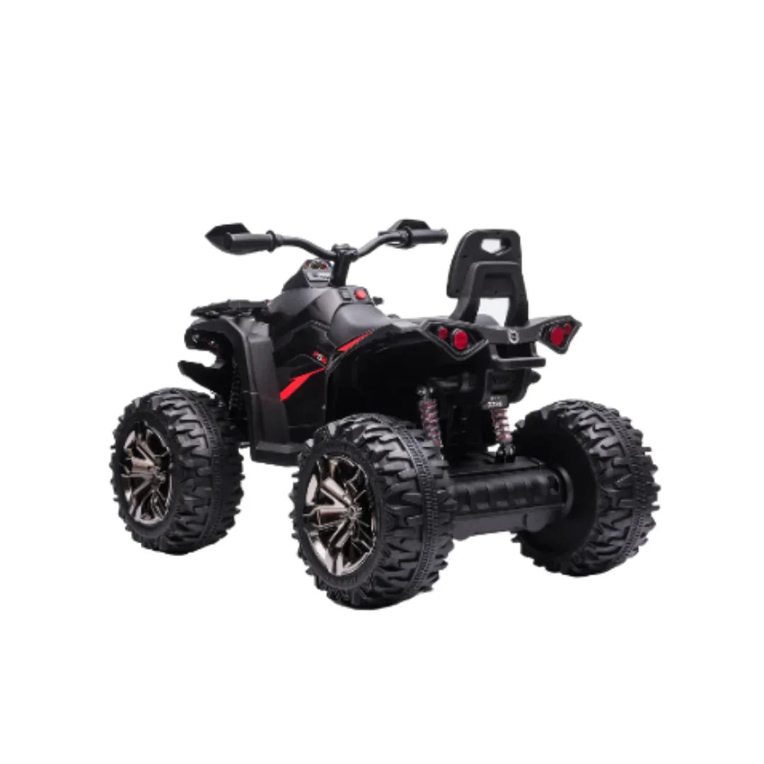 Pibi 12V High Power Long Quad Motor Bike Ride-on QLS3288 Black Age- 3 Years & Above