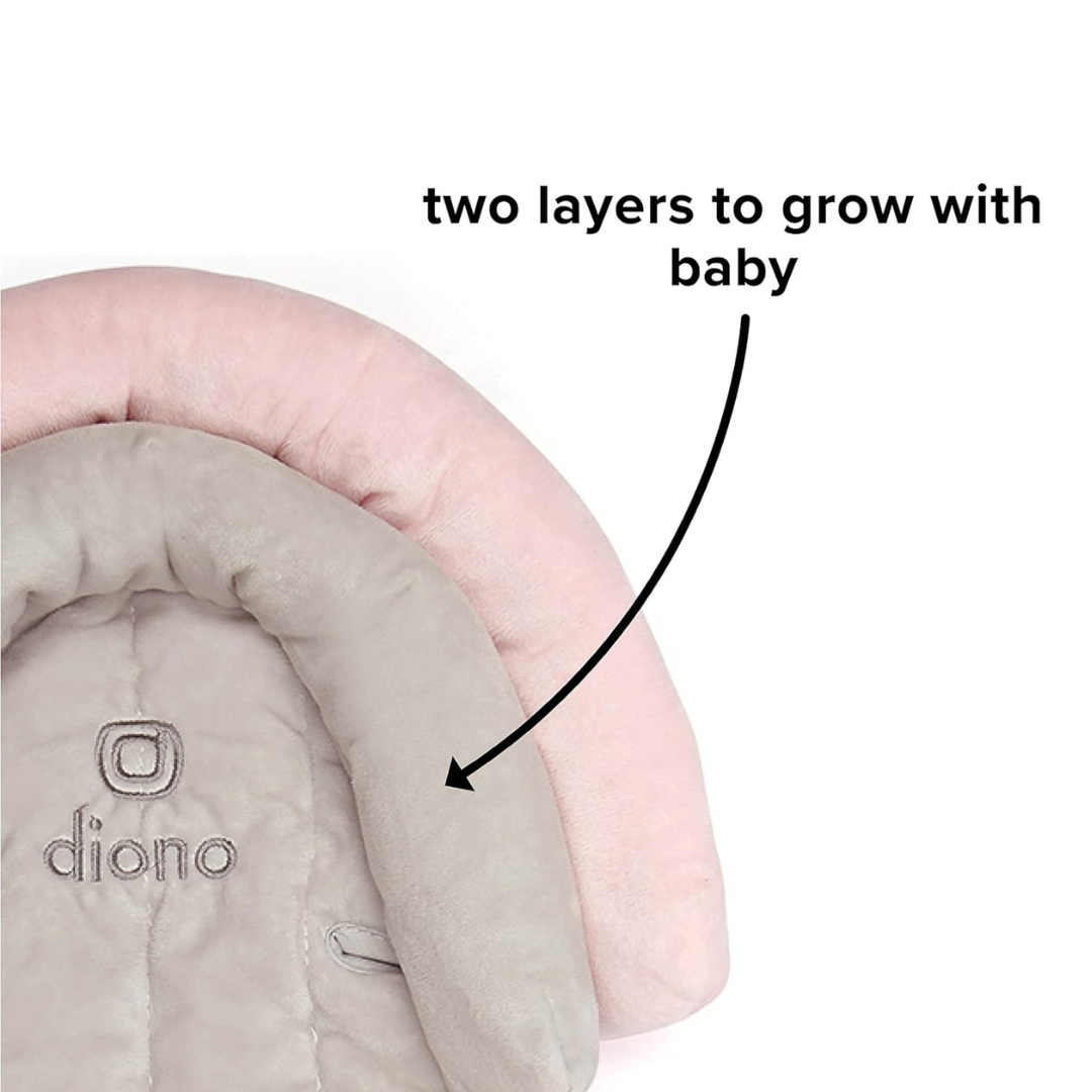 Diono Cuddle Soft 2-in-1 Baby Body Support Pillow Gray/Pink Age- Newborn & Above (Holds upto 6.8 kgs)