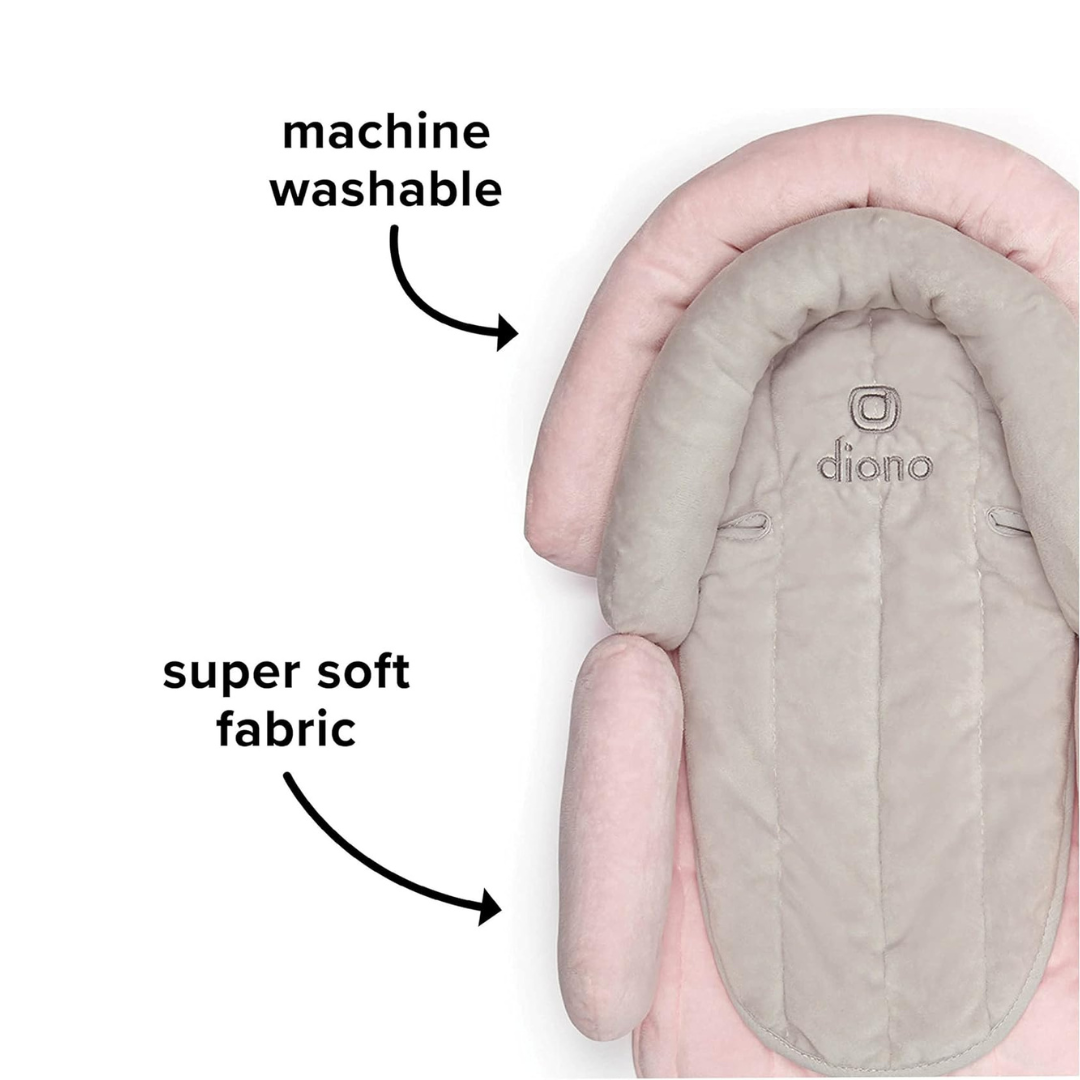 Diono Cuddle Soft 2-in-1 Baby Body Support Pillow Gray/Pink Age- Newborn & Above (Holds upto 6.8 kgs)