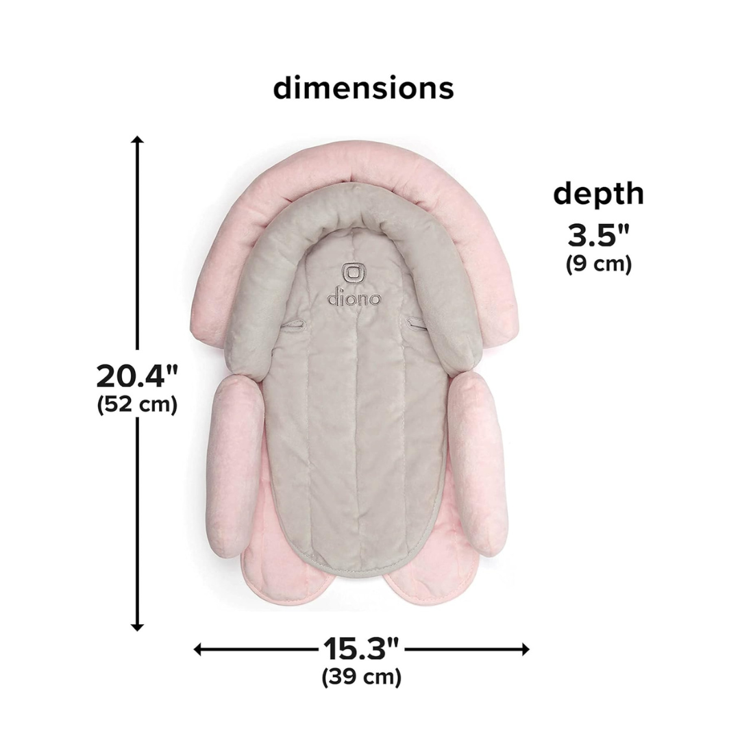 Diono Cuddle Soft 2-in-1 Baby Body Support Pillow Gray/Pink Age- Newborn & Above (Holds upto 6.8 kgs)