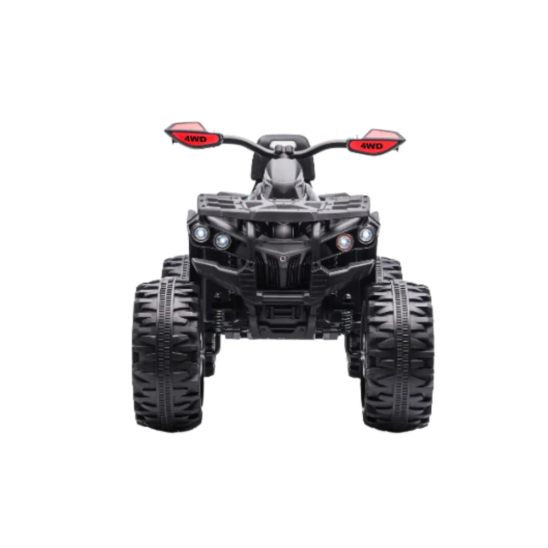 Pibi 12V High Power Long Quad Motor Bike Ride-on QLS3288 Black Age- 3 Years & Above