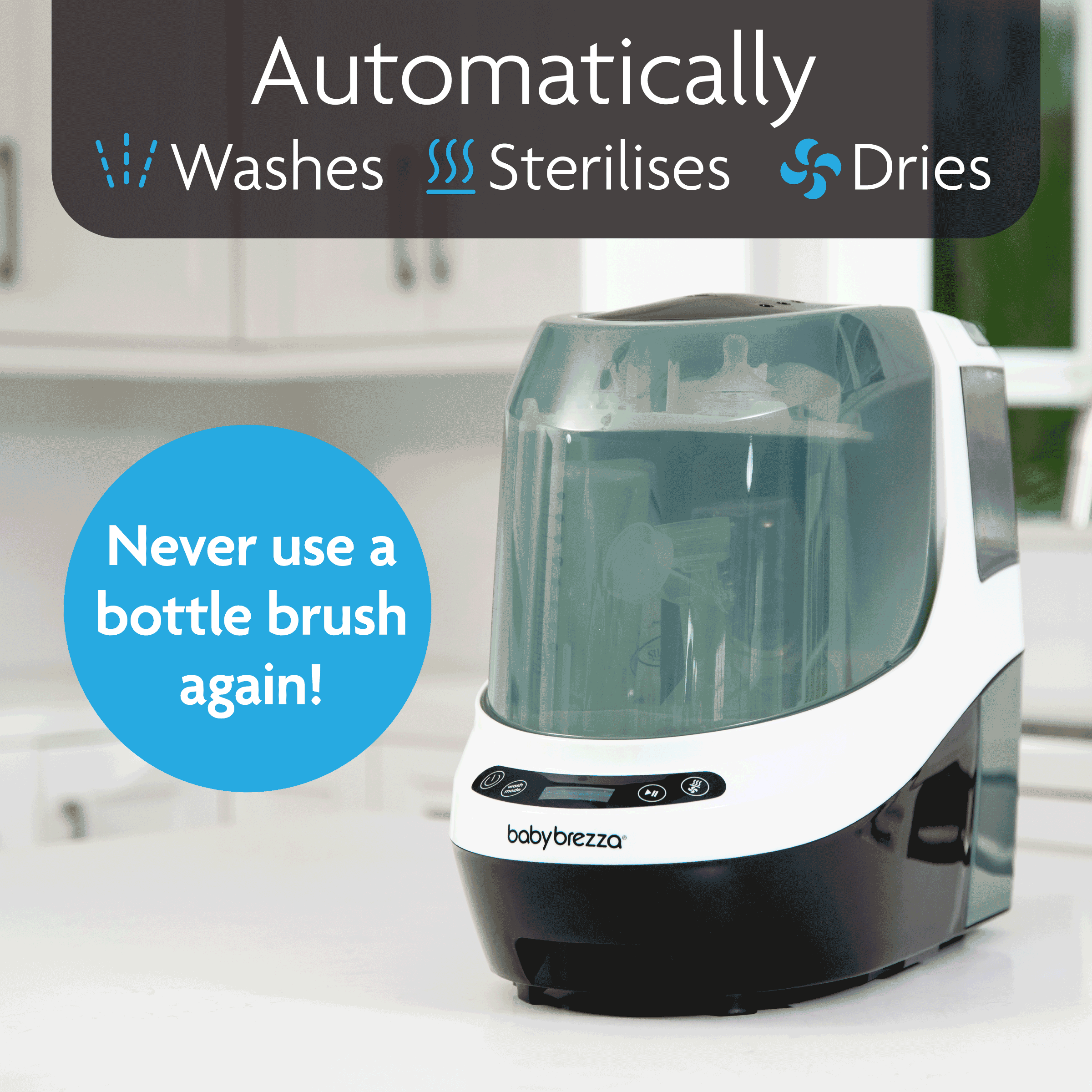 Baby Brezza Bottle Washer Pro Black Age- Newborn & Above