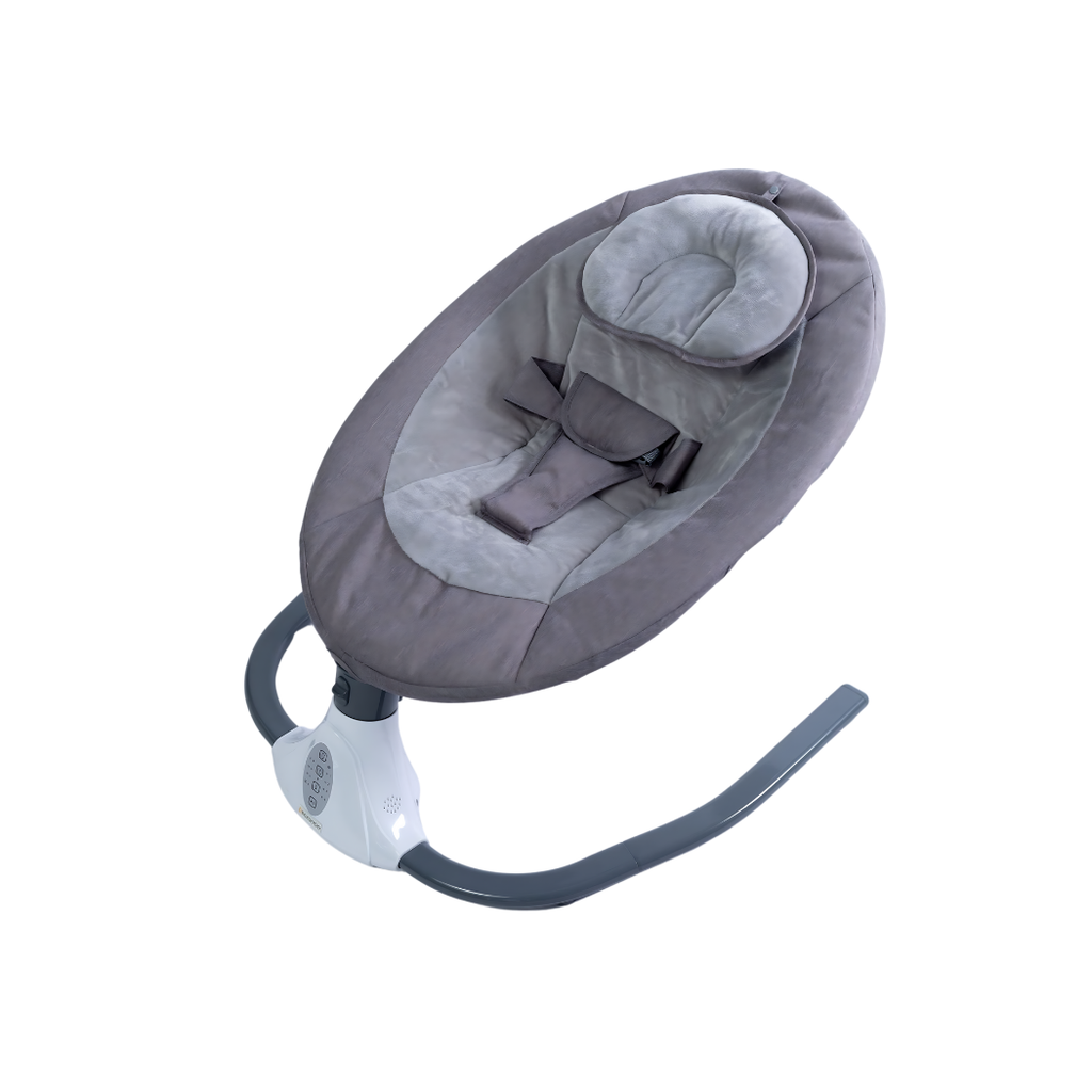 Peekaboo Musical Electric Baby Swing/Rocker with Mosquito Net Grey Age- Newborn & Above