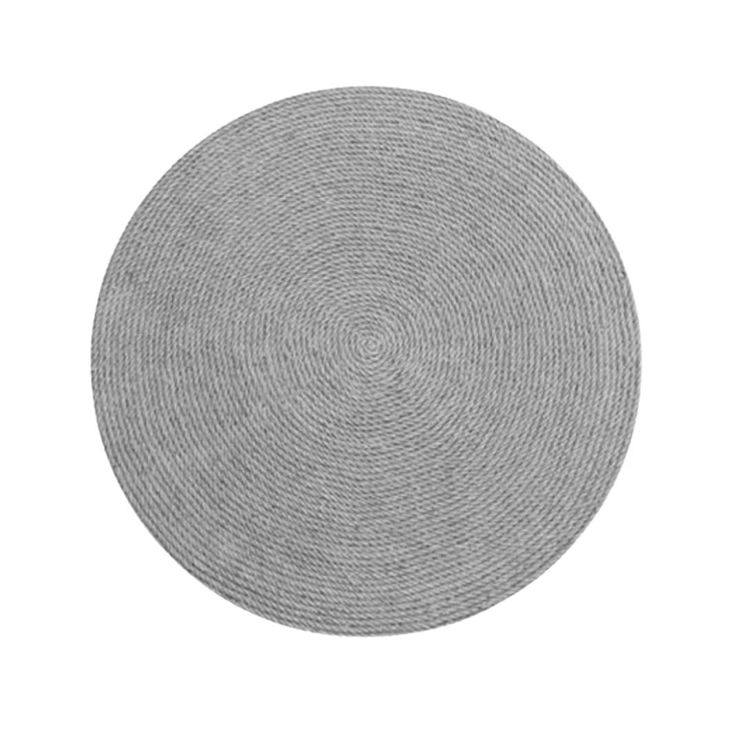 Peekaboo Hand Woven Natural Jute Carpet/ Baby Play Mat (200 cm Diameter) Grey