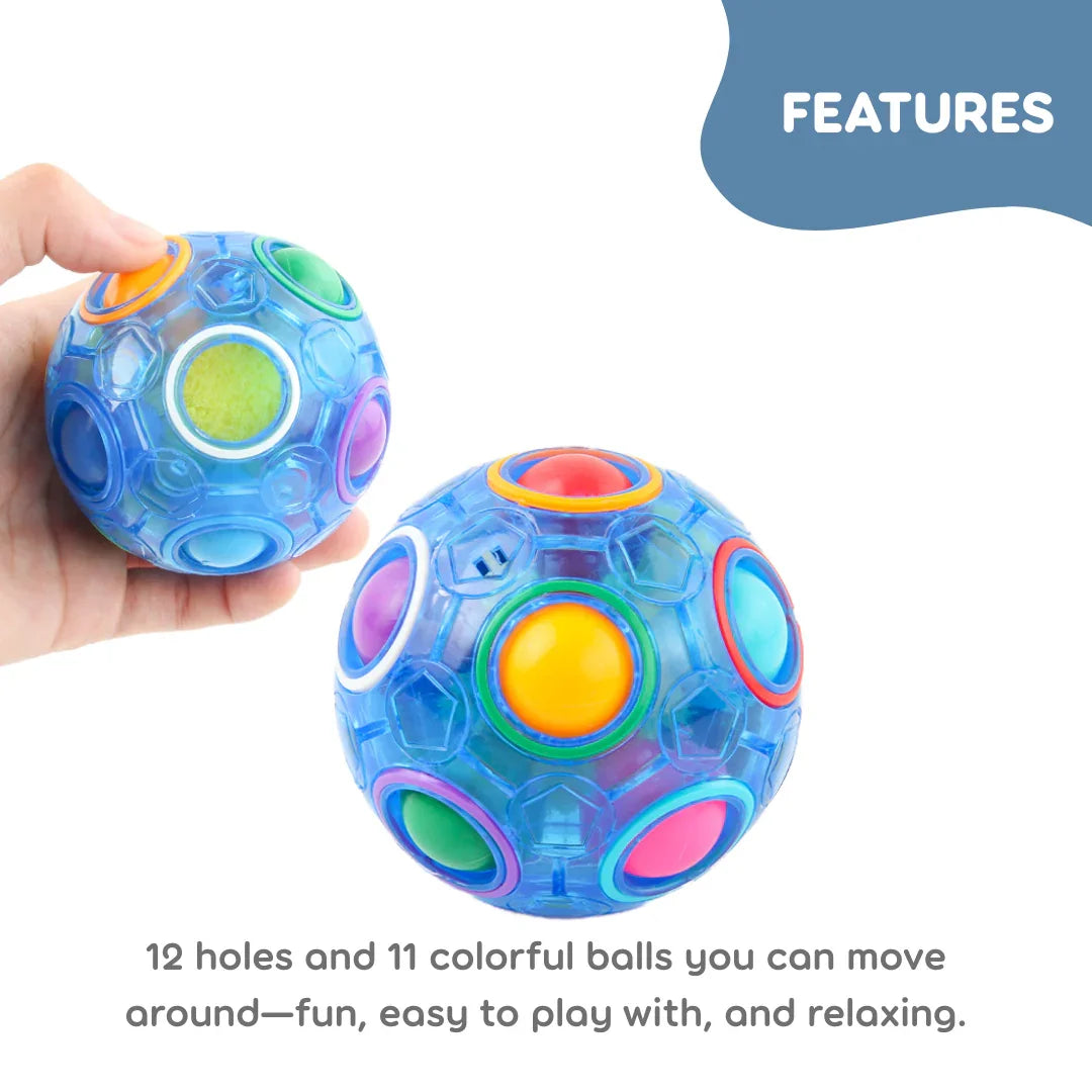 Pibi Football Fidget Cube 7X7X7Cm Multicolor Assorted Pack of 1 Age- 3 Years & Above