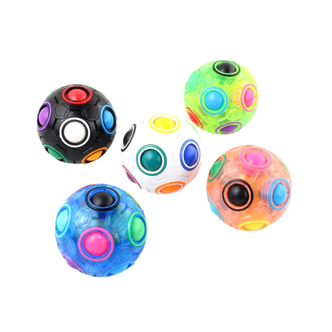 Pibi Football Fidget Cube 7X7X7Cm Multicolor Assorted Pack of 1 Age- 3 Years & Above