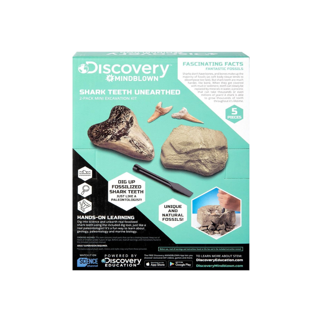 Discovery Toy Excavation Kit Mini Shark Tooth 2 Pieces Grey Age- 6 Years & Above