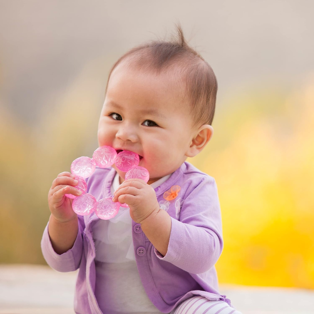 Infantino Water Beads Teether Pink Age- 6 Months to 36 Months
