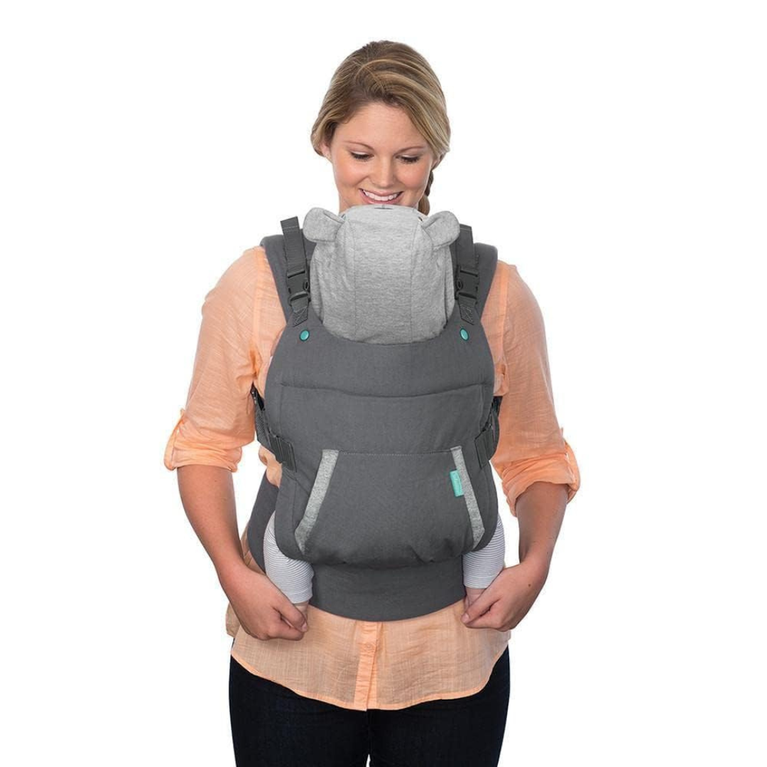 Infantino Cuddle Up Ergonomic Hoodie Carrier Grey Age- Months to
