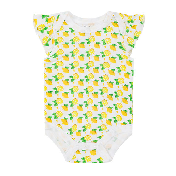 Motherschoice Infant Girls 3-Pack Frill Sleeves Bodysuits/Onesies Blue/Yellow/White IT3486