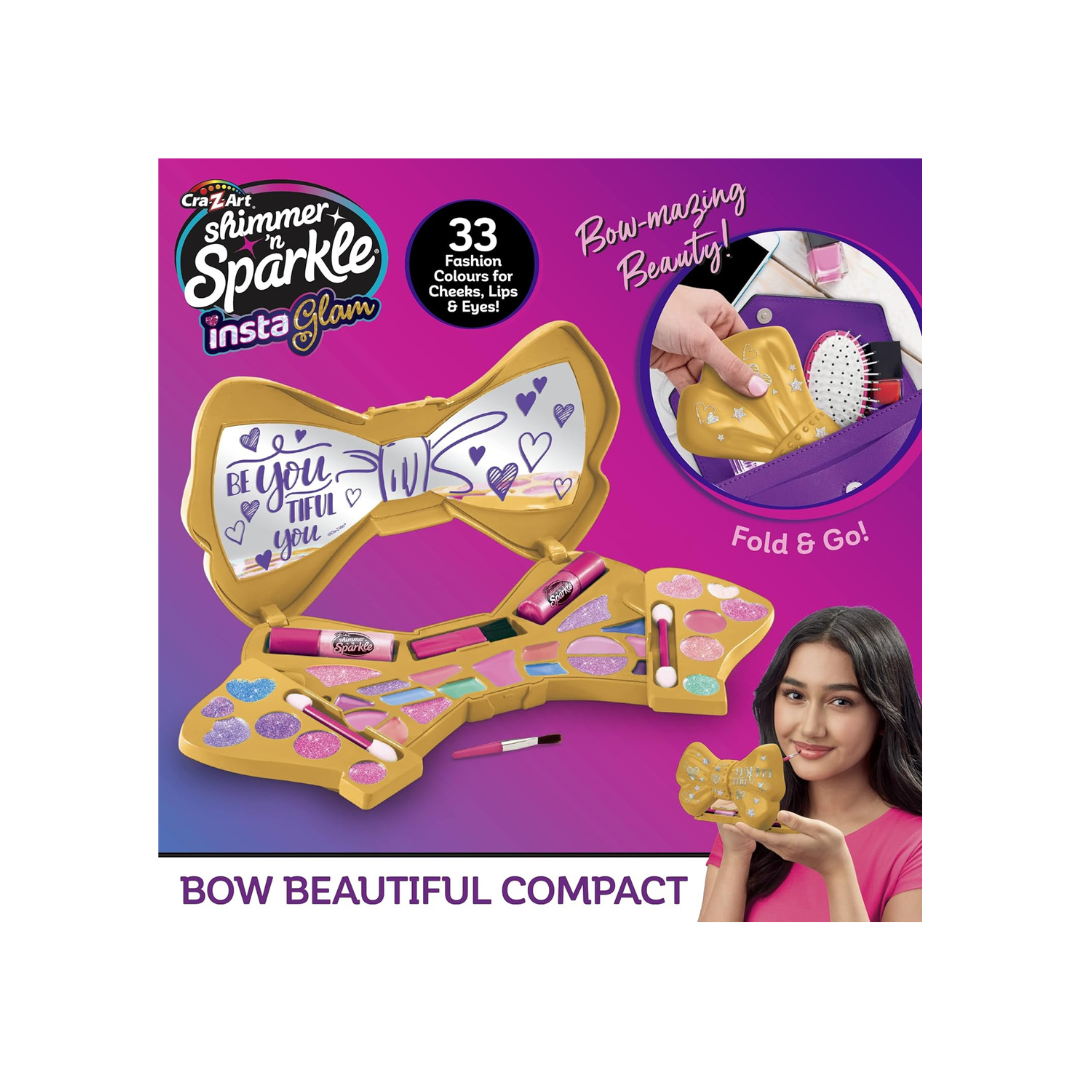 Shimmer 'n Sparkle Bow Beauty Compact - All in one Beauty Compact Multicolor Age-8 Years & Above
