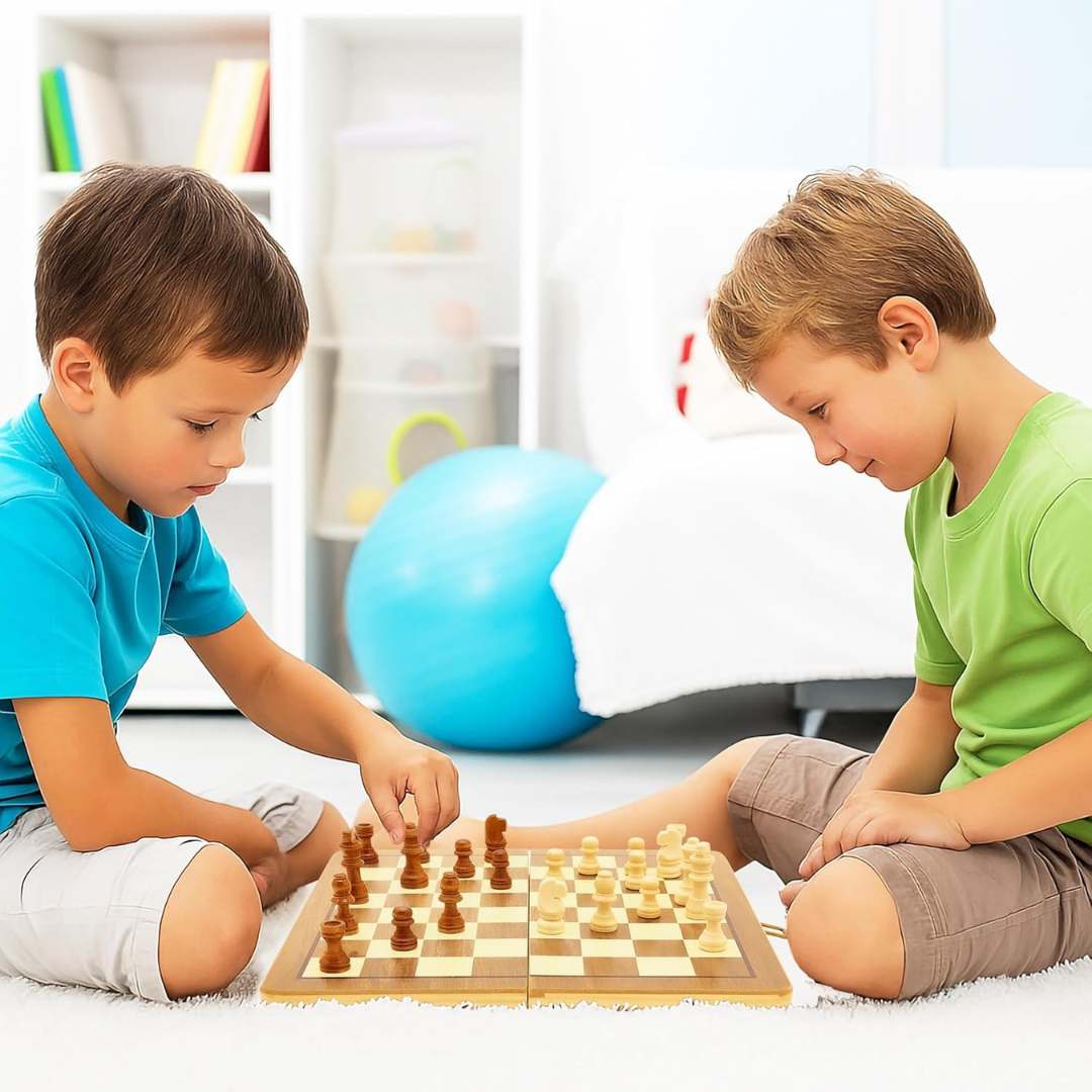 Chess Game Wooden Version Classic Wooden Board Game for Kids & Family, Strategy Indoor Game,  Age- 5 Years & Above